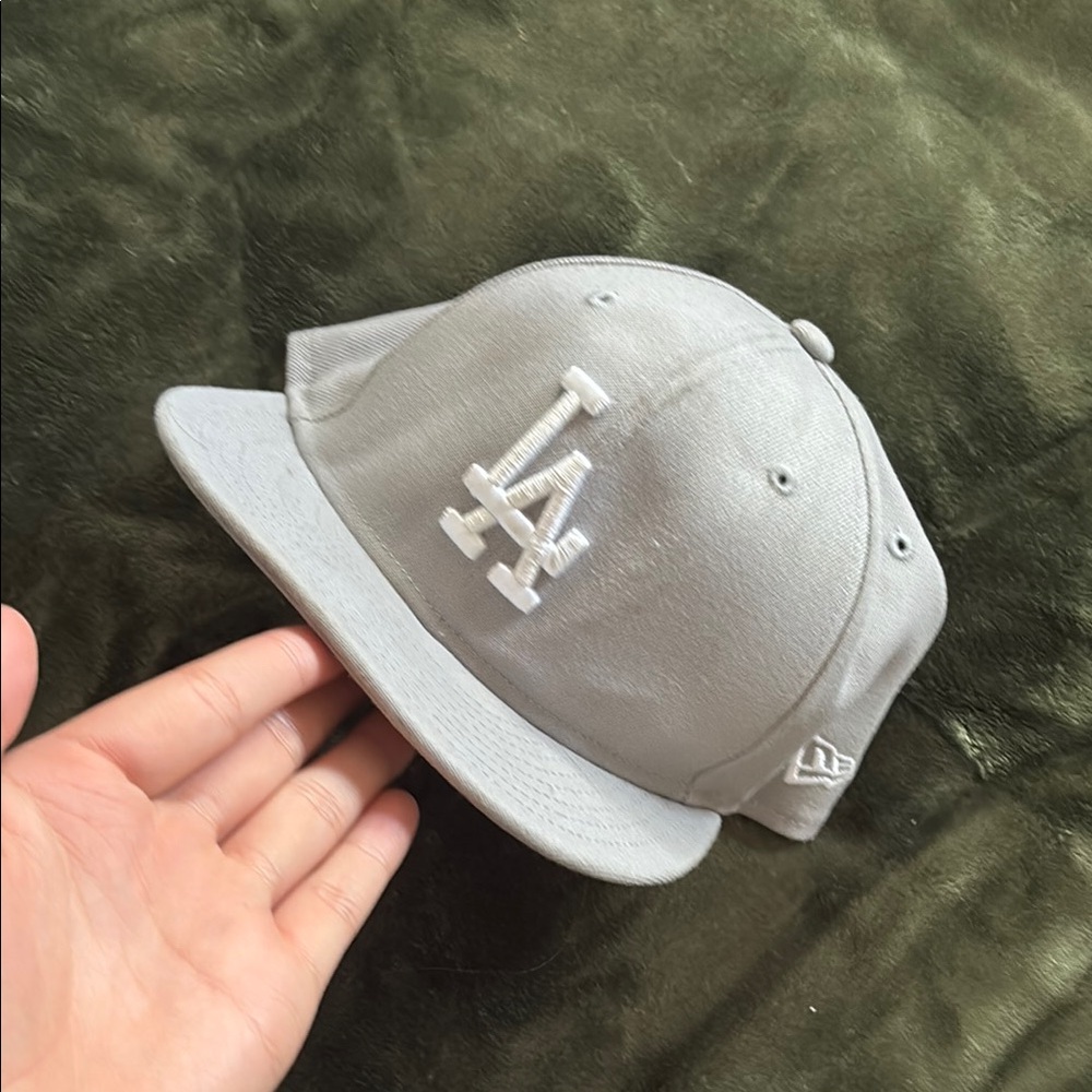 New Era Light Gray Cap with White Embroidery